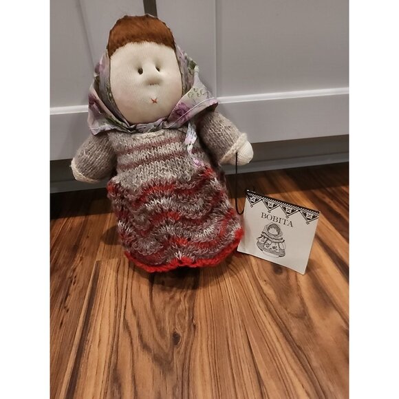 Little Souls Other - Bobita Handmade Romanian Folk Doll by Little Souls Inc 1994 – Knit Wool Dress 10